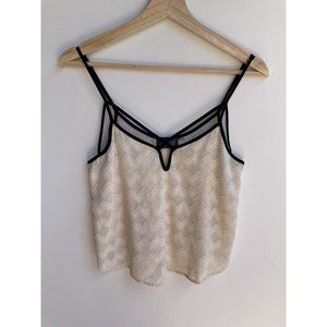 ASTR Ivory Spaghetti Strap Camisole Cropped Top Size S